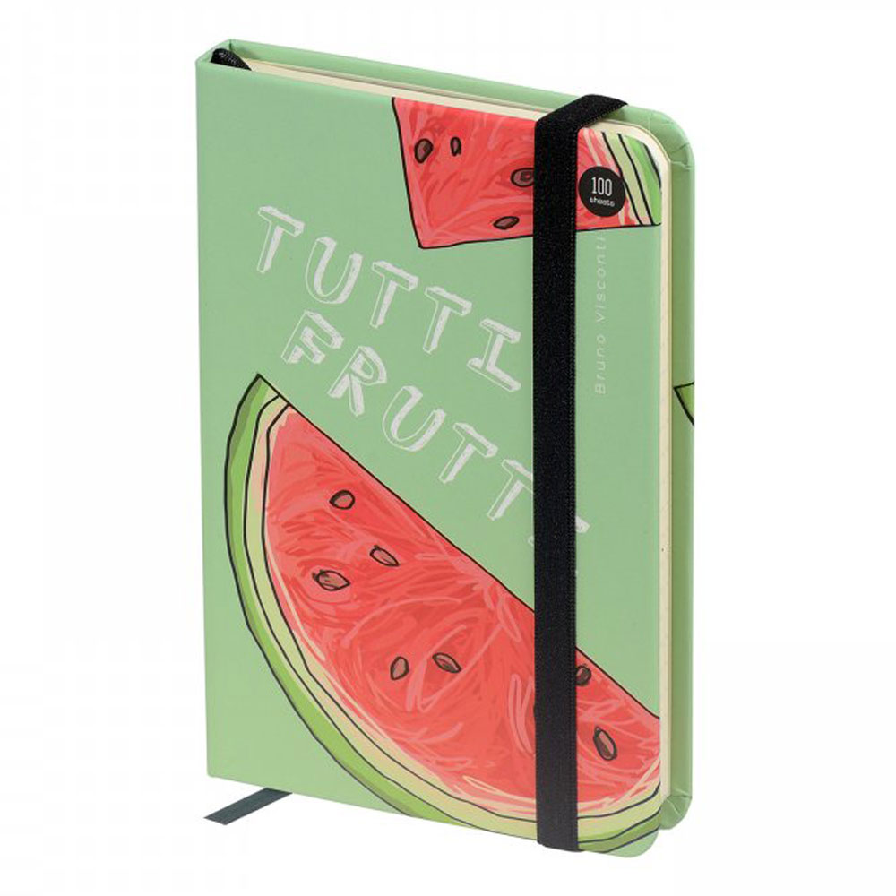 Блокнот "Megapolis Journal. Арбуз", A6, 100 листов, клетка, зеленый, красный