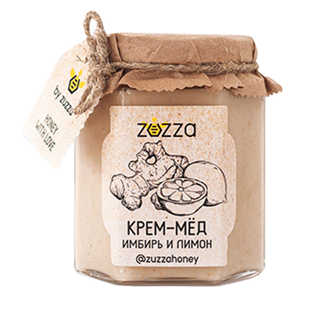 Мед-крем "Zuzza", имбирь, лимон, 240 г