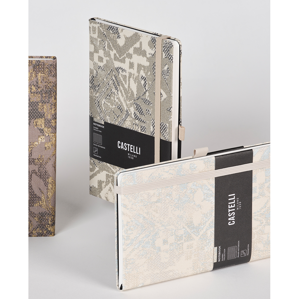 Блокнот "Shabby silver texture", А5, 96 листов, линейка, серебряный - 6