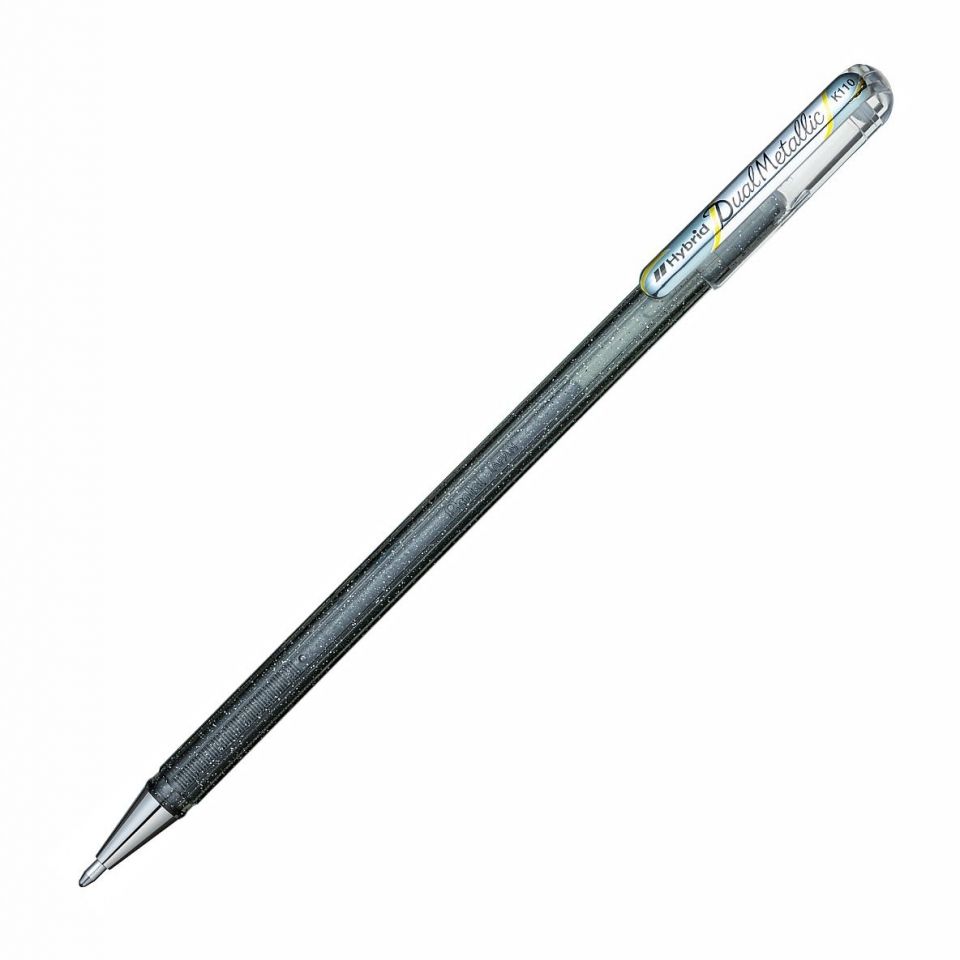 Ручка гелевая "K110", 1.0 мм, серебристый, стерж. серебристый