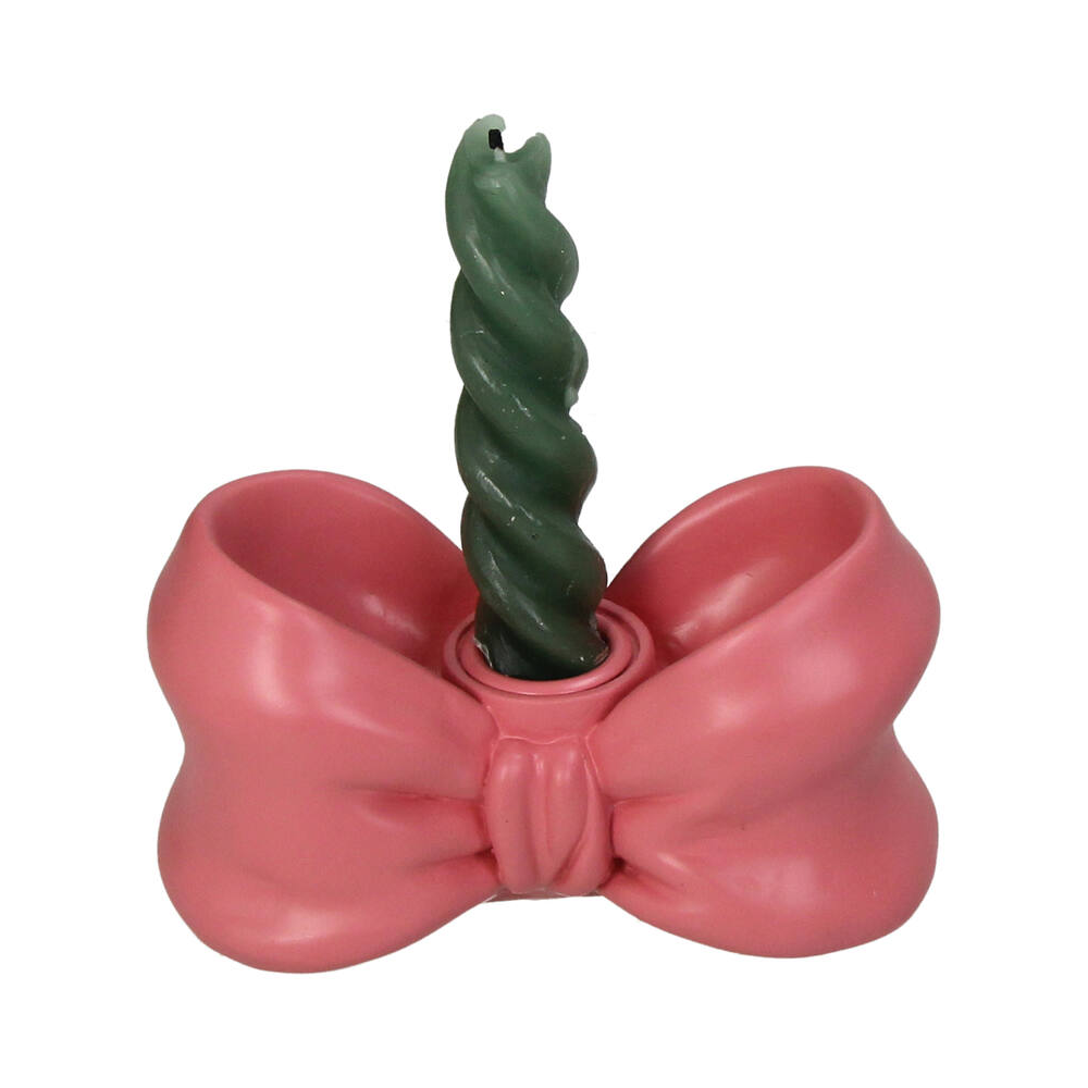 Подсвечник "Bow", 7х13,5х7 см, розовый