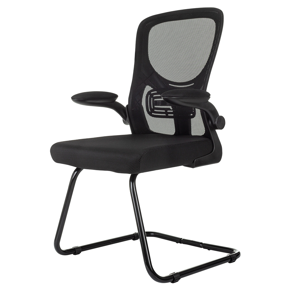 Кресло на полозьях Бюрократ "MC-109", сетка, ткань, металл черный, черный - 3