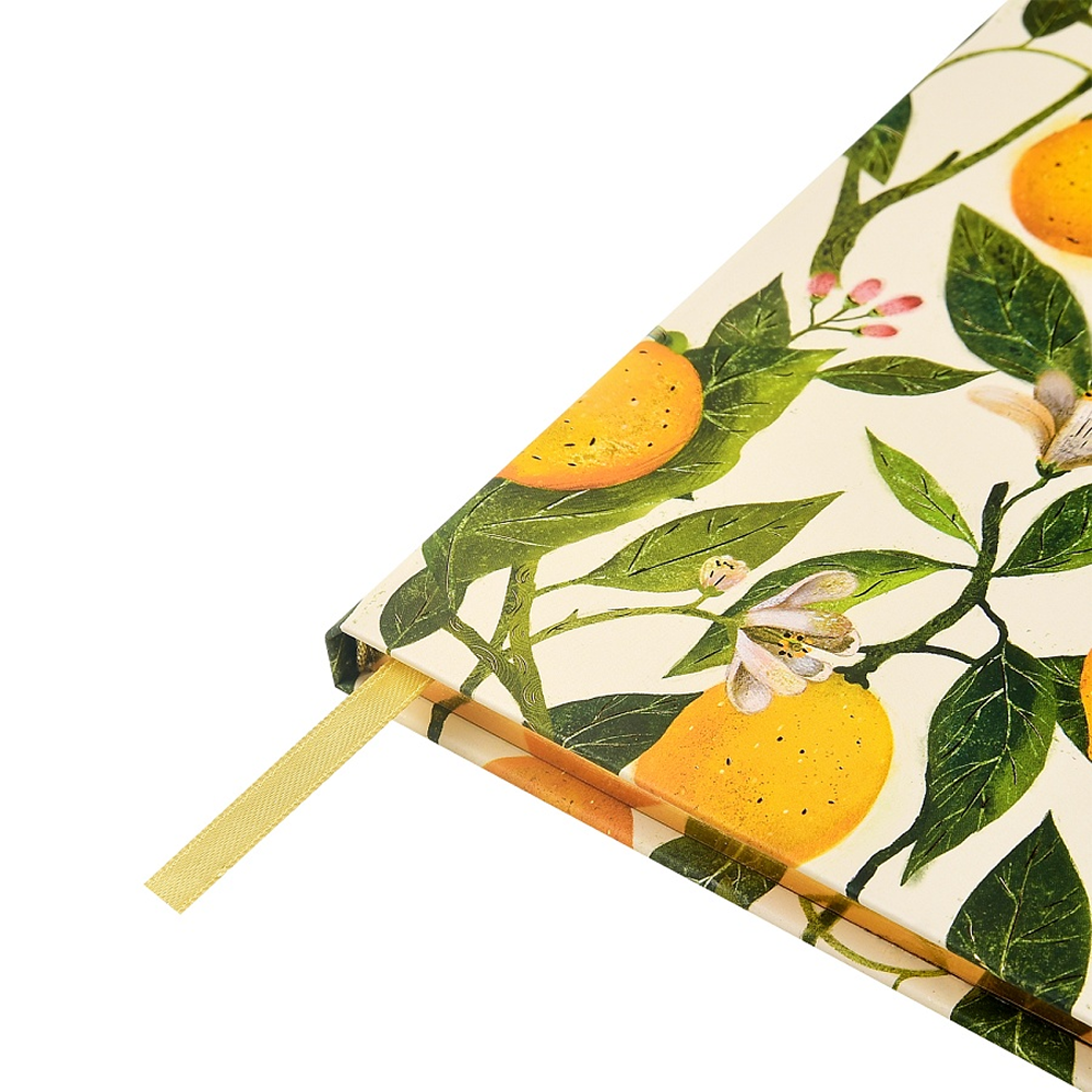 Еженедельник недатированный "Flora. Paradise. Lemons", А5, 144 страниц, линованный, белый, желтый - 4