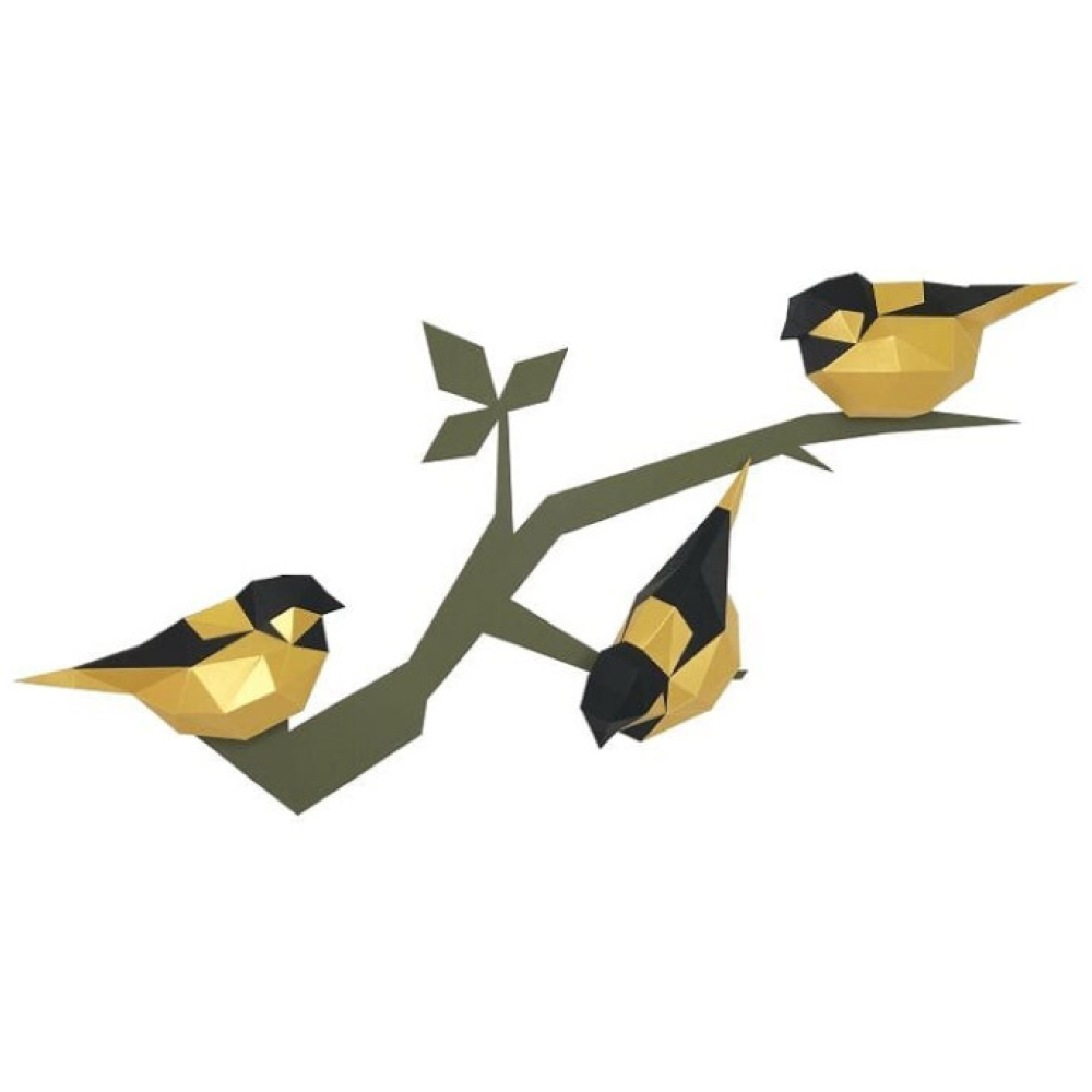 Набор для 3D моделирования "Птички", золотой