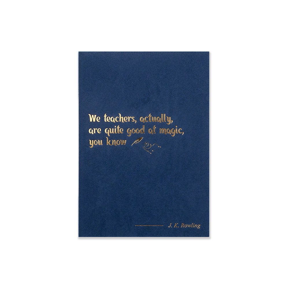 Открытка дизайнерская "We teachers, actually, are quite good at magic, you know. J. K. Rowling", 148x105 мм 