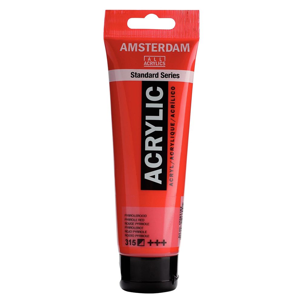 Краски акриловые "Amsterdam", 315 красный пиррол, 120 мл, туба