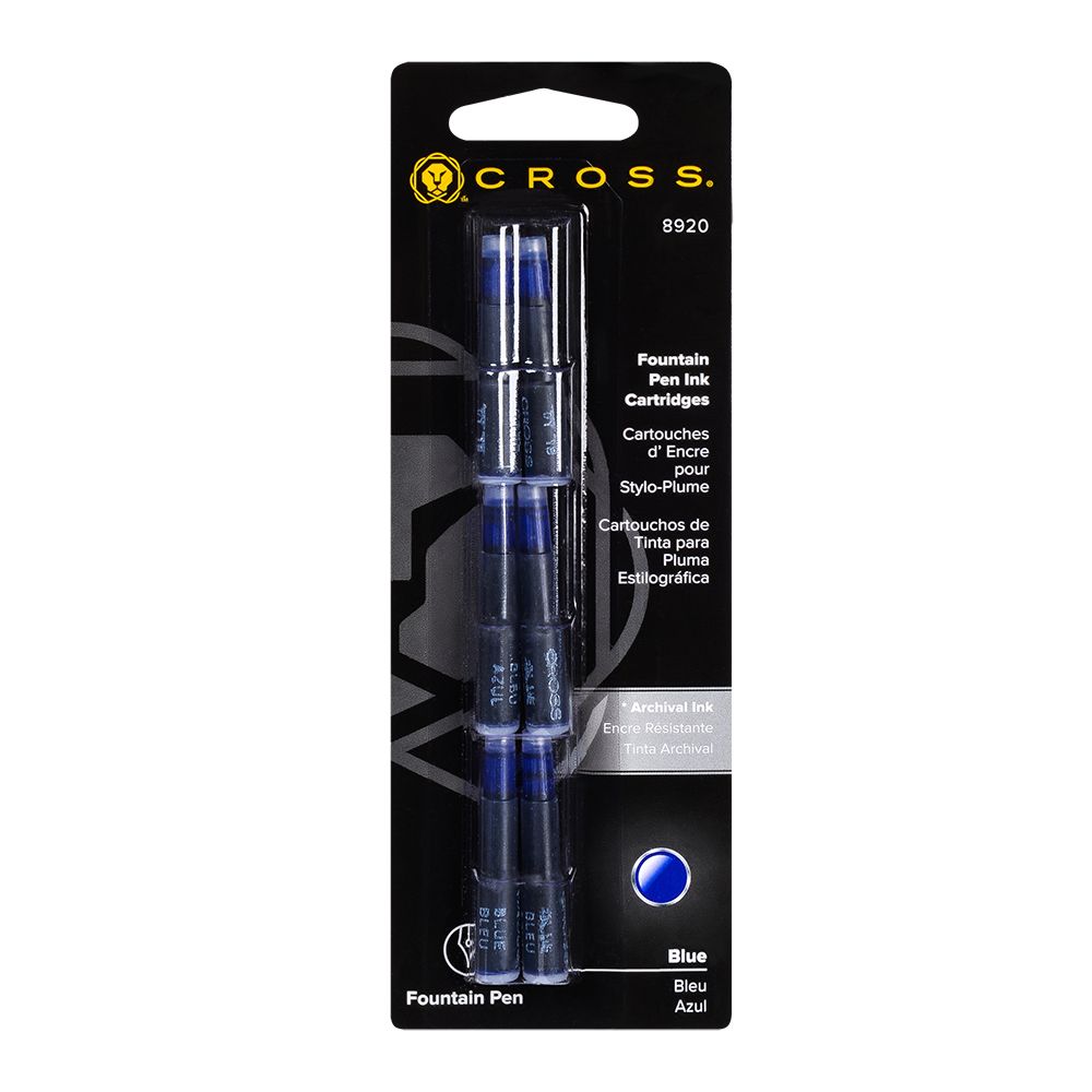 Картридж для перьевой ручки "Cross", 42 мм, синий