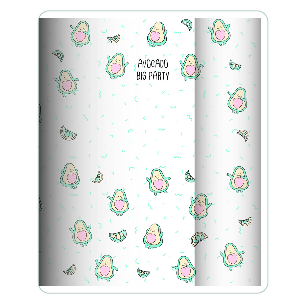 Обложка для тетрадей "Avocado", А5, разноцветный