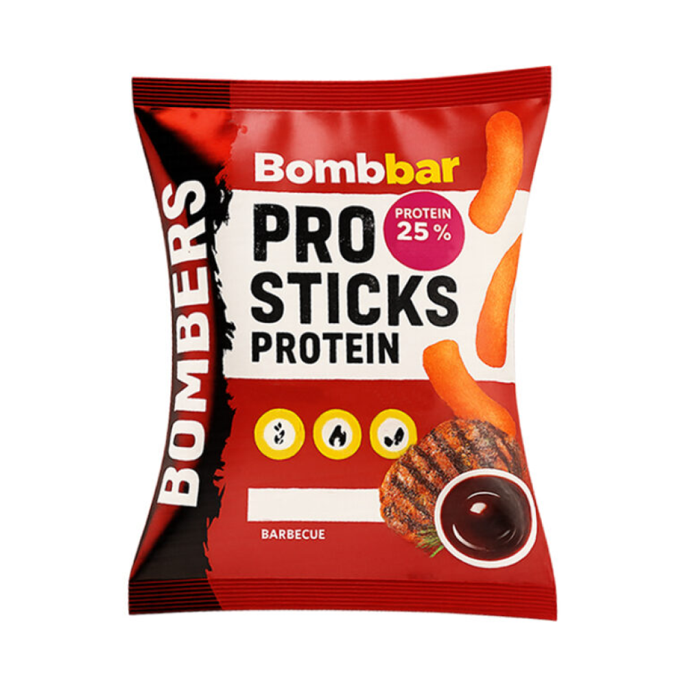 Палочки кукурузные "BOMBBAR" протеиновые со вкусом барбекю, 60 г