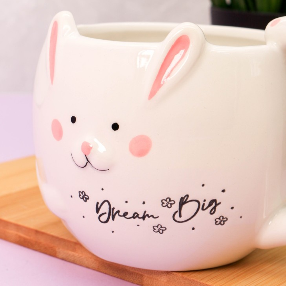 Кружка "Rabbit dream big", керамика, 450 мл, белый