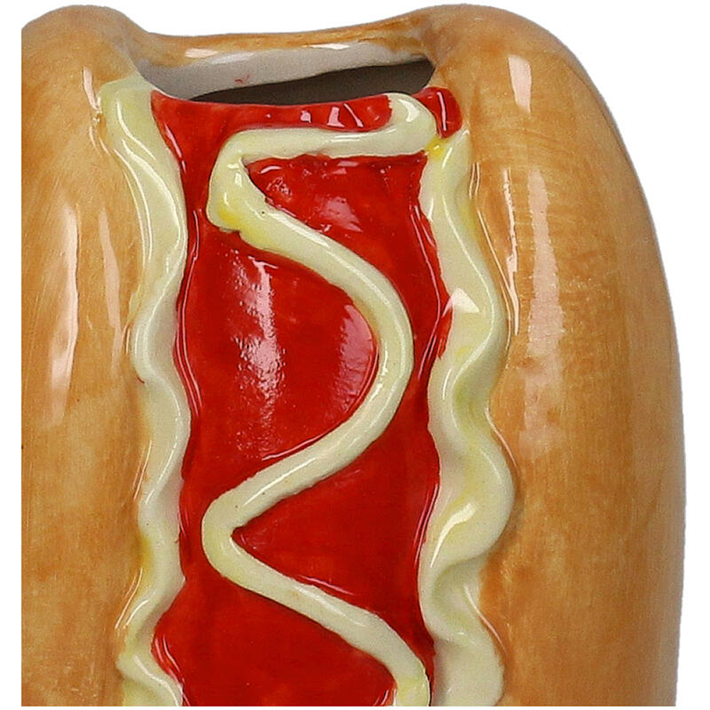 Ваза керамическая "Hotdog", 9.2х8х16.3 см, разноцветный
