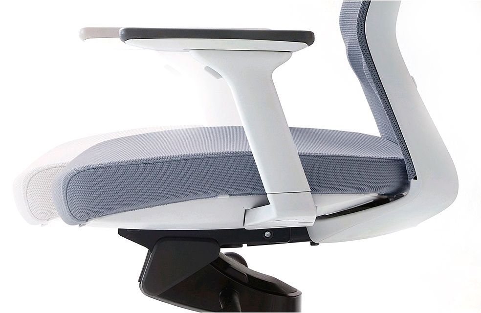 Кресло для руководителя Bestuhl "J1", сетка, ткань, пластик, серый  - 11