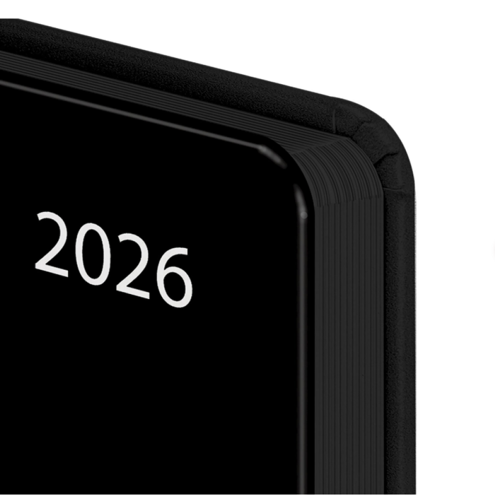 Ежедневник датированный "Vista. Flowers", А5, 336 страниц, черный, белый, 2026