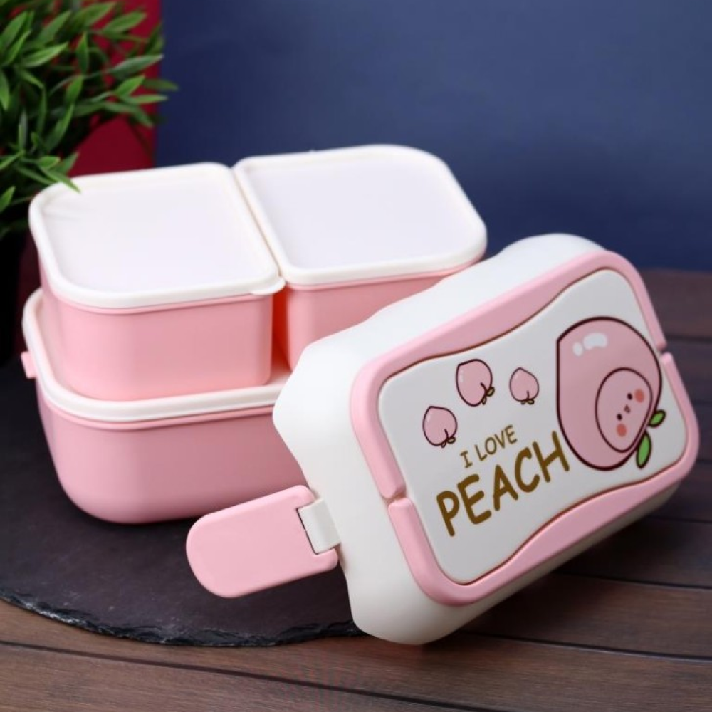 Контейнер д/еды "I love Peach", розовый - 3