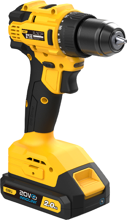 Аккумуляторная дрель-шуруповерт Deli YS EDC120 20 В, 45 Нм, 2 АКБ, 2 Ач, сумка - 4