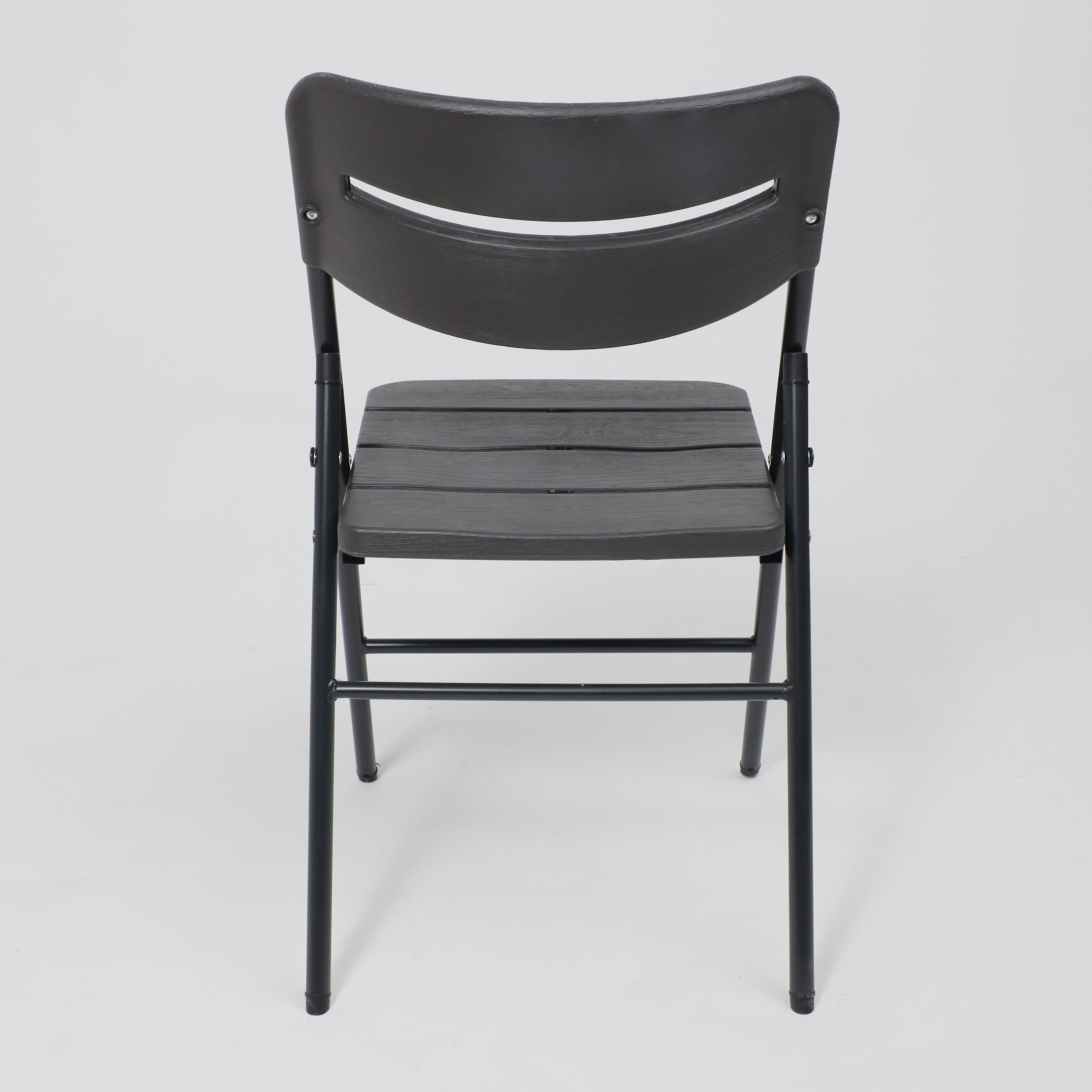 Стул складной, пластик, темно-серый - 8