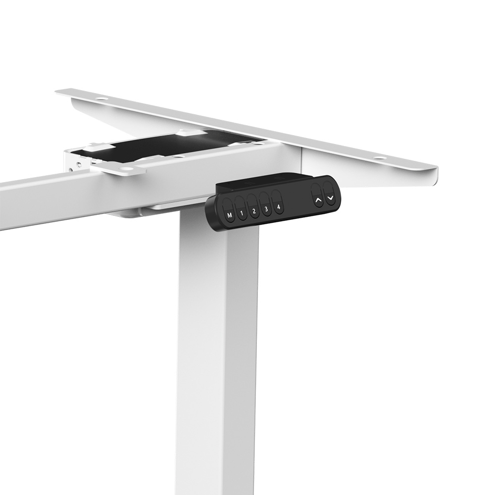 Стол с электроприводом WellDesk Prime 1300x675х18 белый/дуб хантон темный (9191462+9178197) - 7