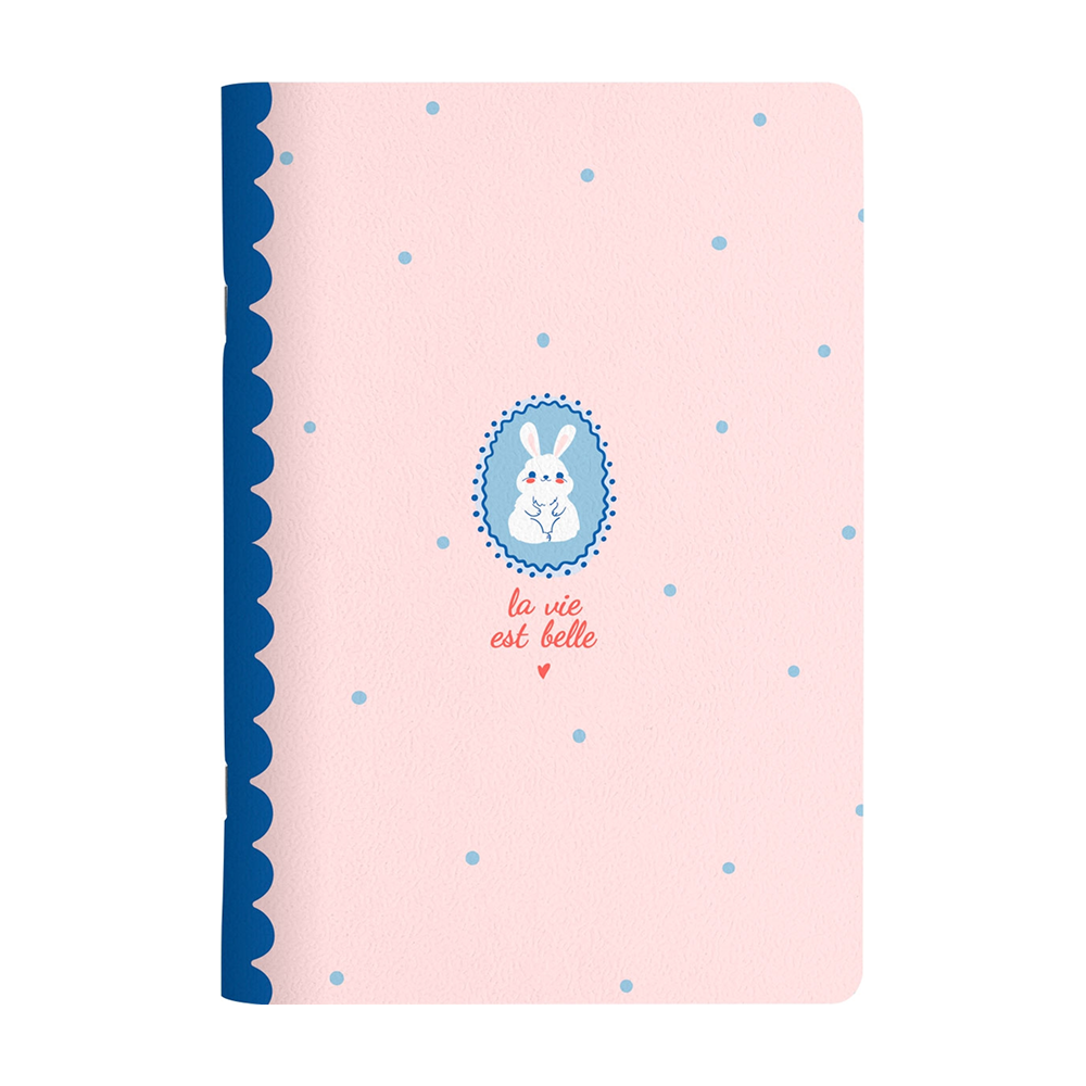 Тетрадь "Coquette заяц", A5, 48 листов, клетка, скоба сбоку, розовый