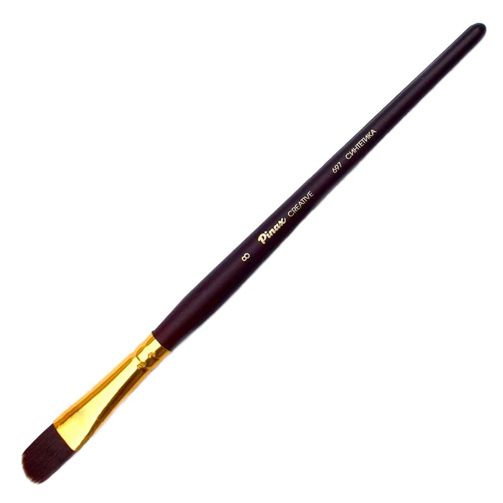 Кисть для рисования "Pinax CREATIVE", синтетика жесткая, овальная, №8