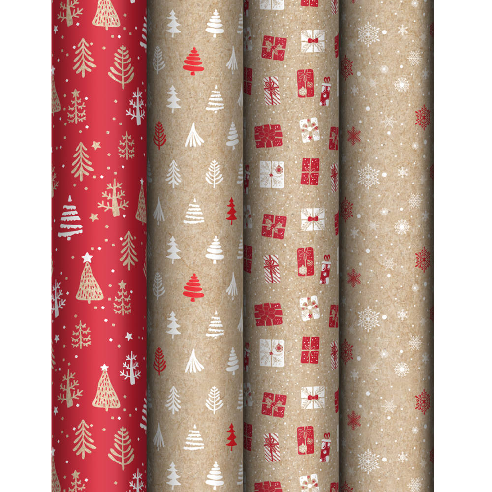 Бумага декоративная в рулоне "Craft NY pattern", 1х0.7 м, ассорти