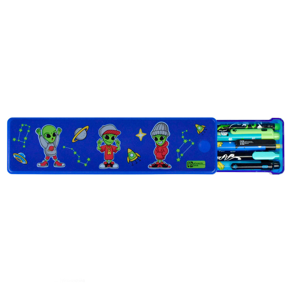 Пенал "Хип-хоп пришельцы", 1 отделение, синий - 3