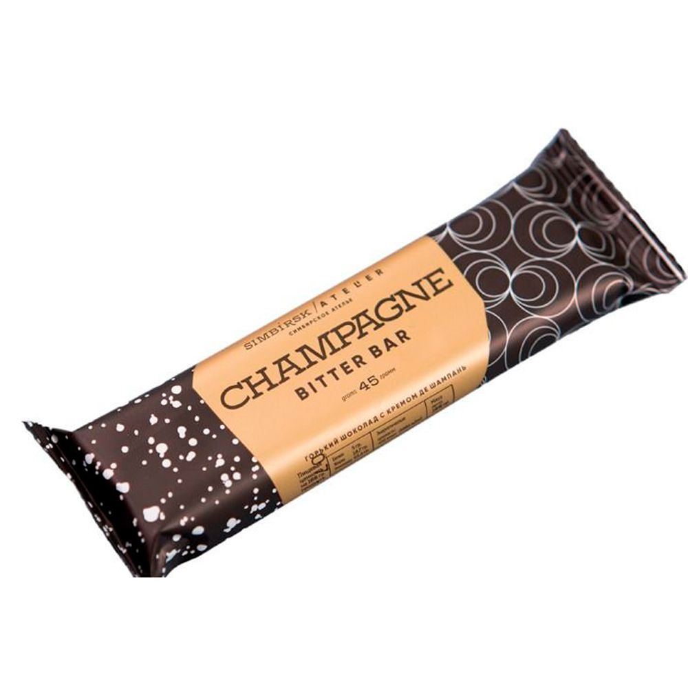 Шоколадный батончик "Simbirsk Atelier. Champagne Bitter Bar", 45 г