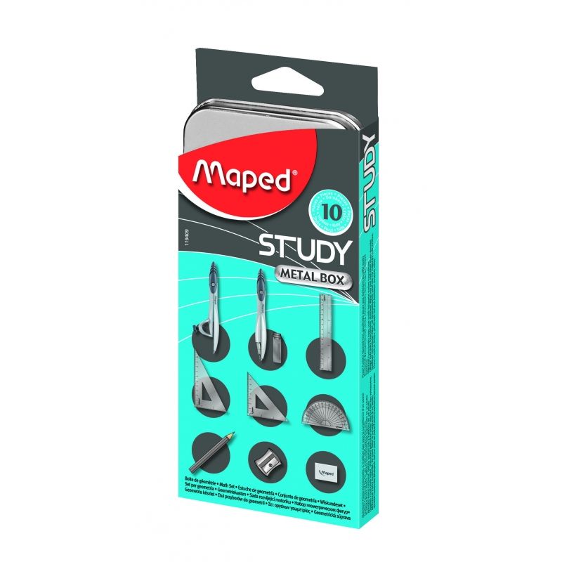 Готовальня "Study Set", 10 предметов