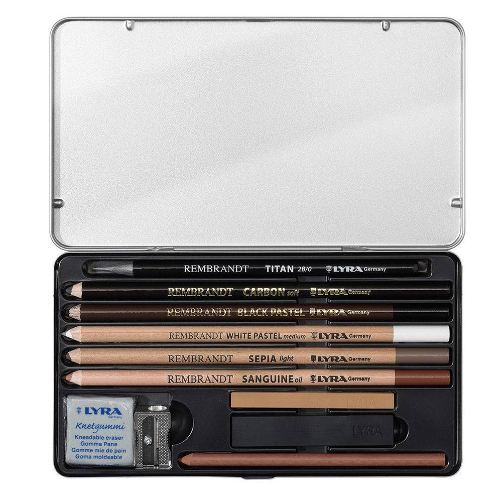 Набор "Rembrandt sketching set", 11 предметов, в металлическом футляре