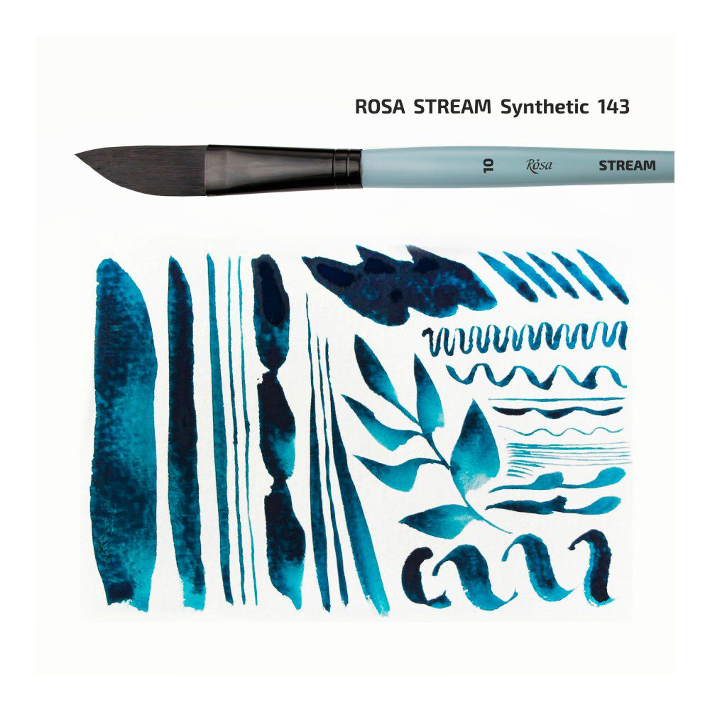 Кисть "ROSA Stream 143", синтетика, даггер лайнер, №2 - 3