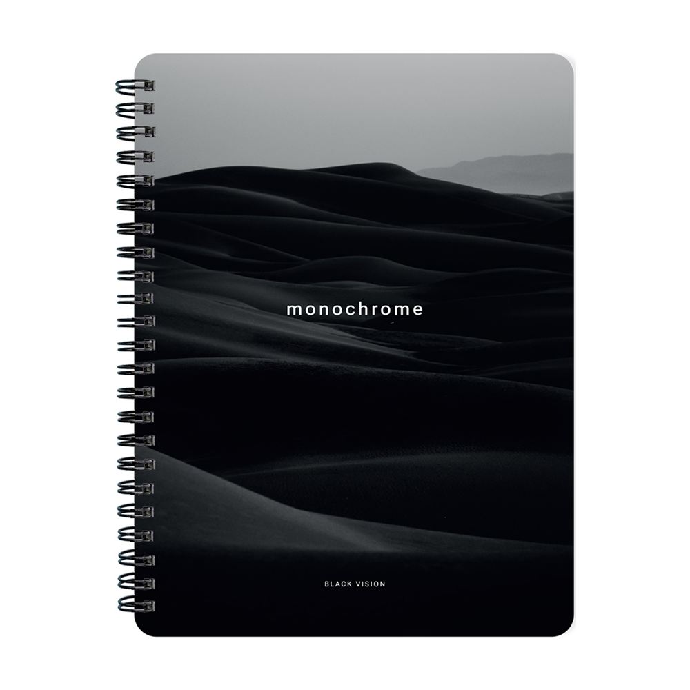 Тетрадь "Dune пустыня", A5, 120 листов, клетка, спираль сбоку, черный