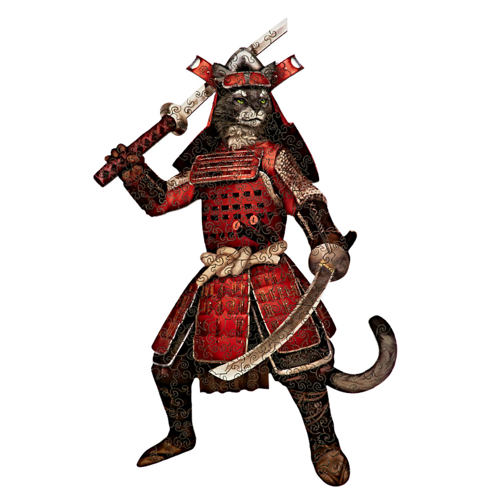 Пазл "Кот Самурай"