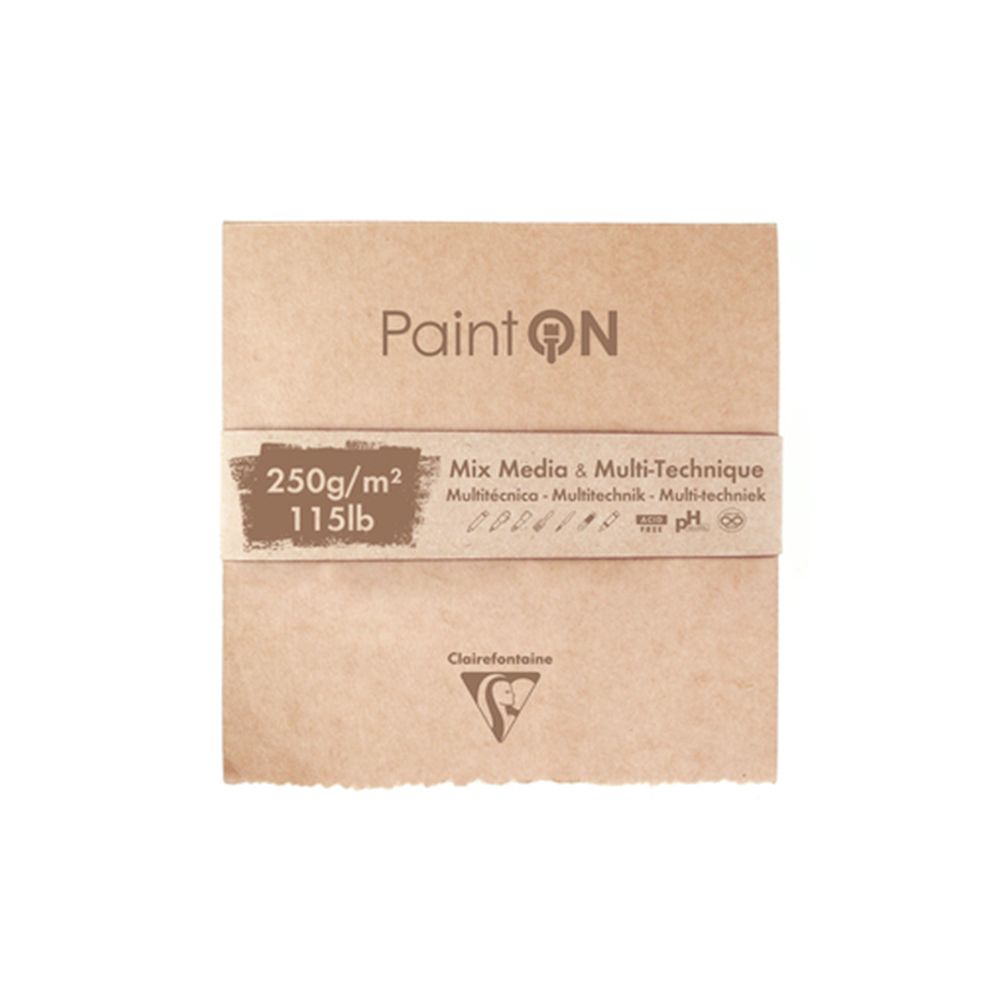Блок-склейка "Paint'On" Mix, 13.3x15.7 см, 250 г/м2, 50 листов, неровный край