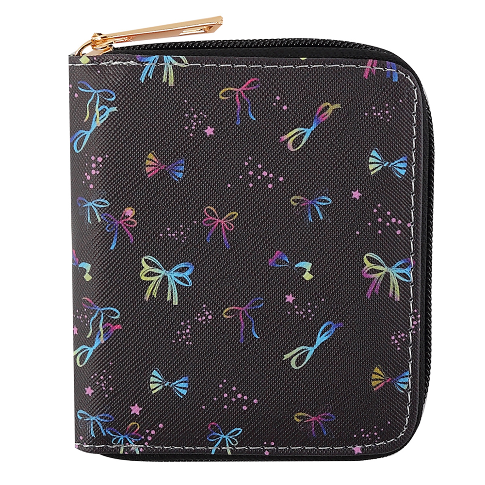 Кошелек "Bow style", 12х10 см, кожзам, черный