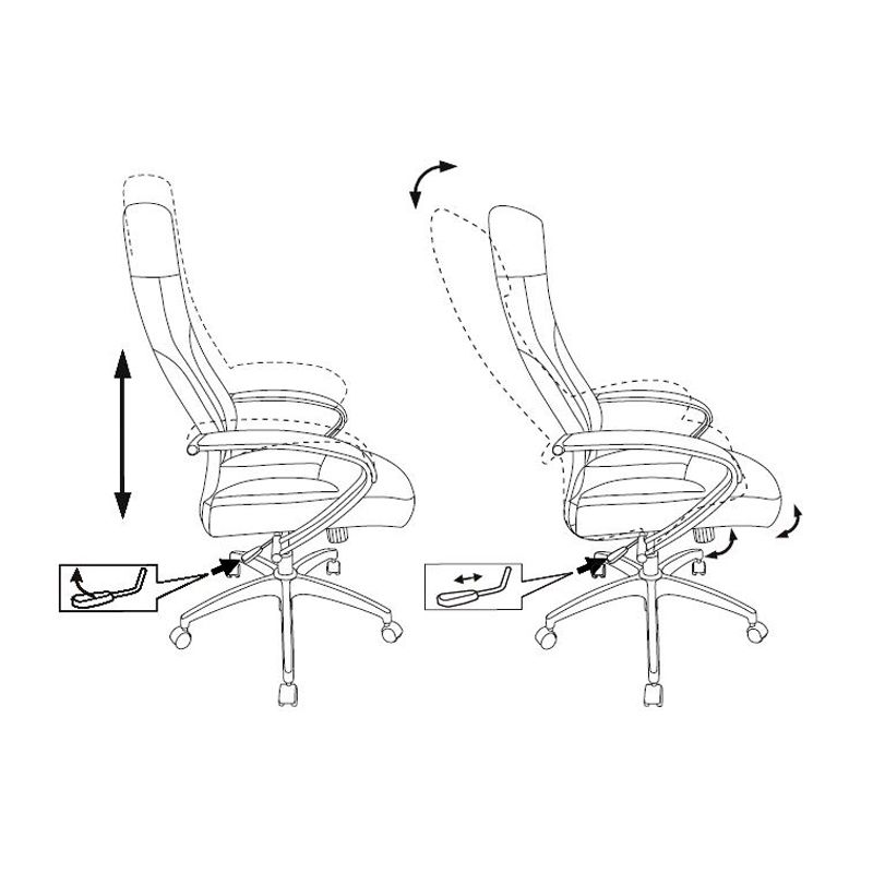Кресло для руководителя Бюрократ CH-608/ECO, эко.кожа, пластик, черный - 9