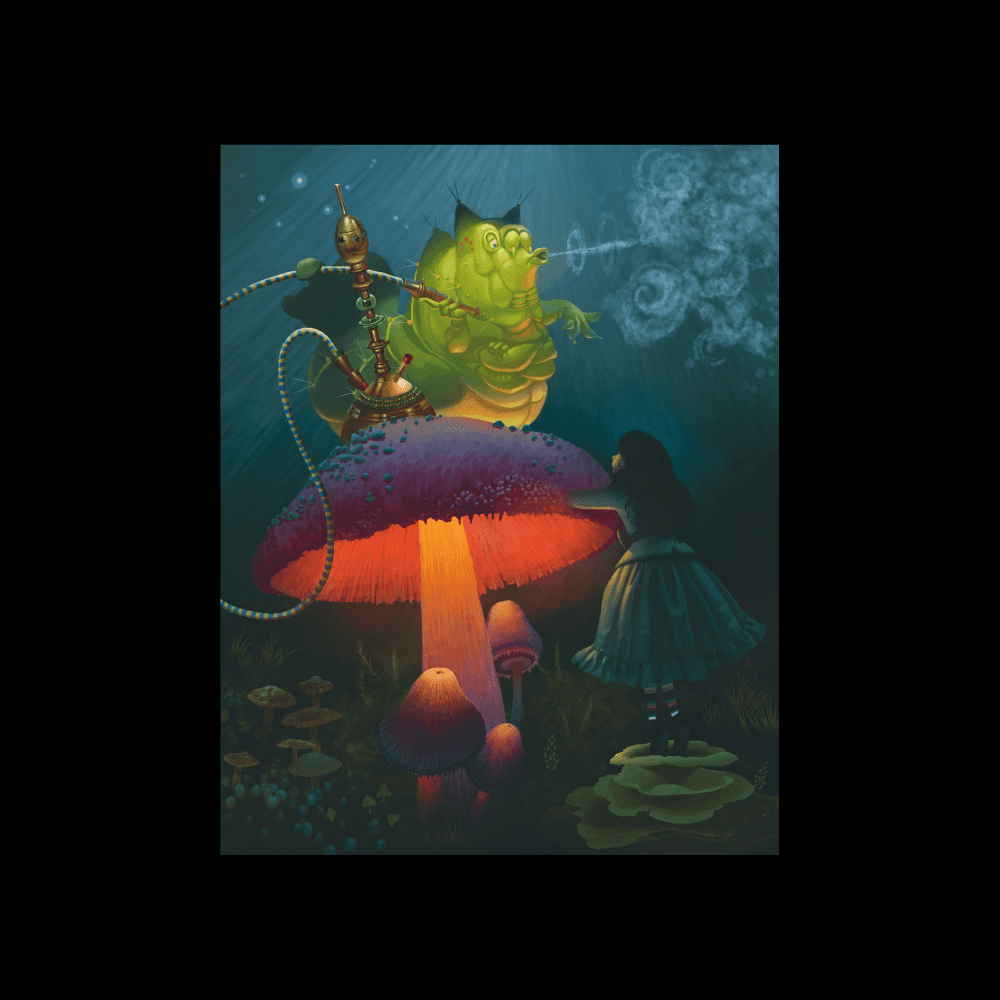 Сумка для покупок "Алиса в стране чудес", Л. Кэрролл, черный