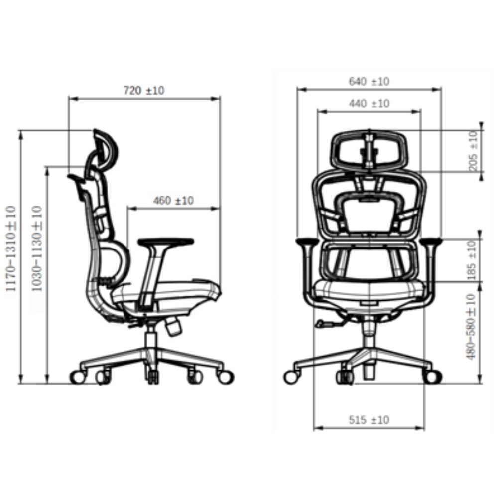 Кресло для руководителя SitZone U-062A сетка, черный - 4