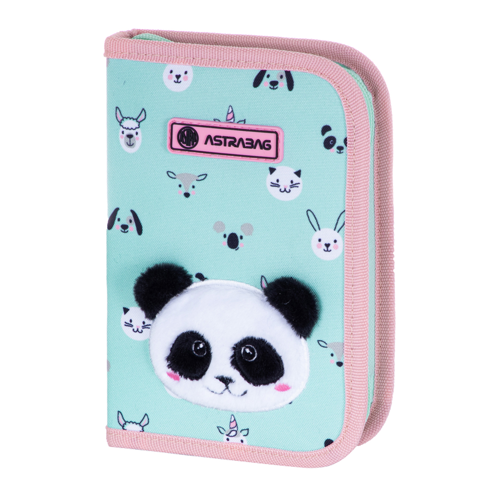 Пенал "Teddy panda", 1 отделение, светло-зеленый
