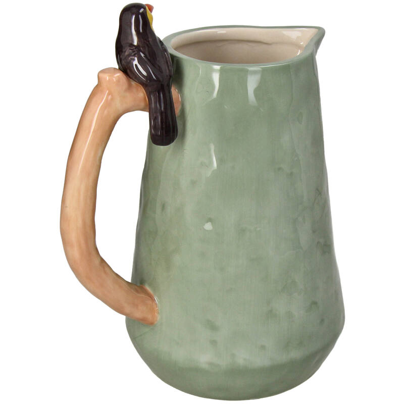 Ваза керамическая "Bird", 18,5x12,5x22,2 см, зеленый