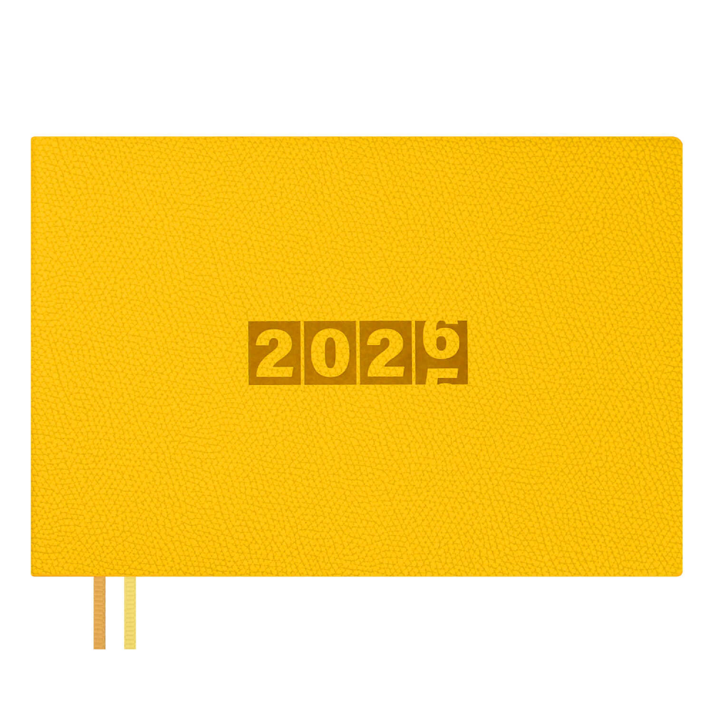 Еженедельник датированный "Джут", 181х127 мм, 128 страниц, желтый, 2026