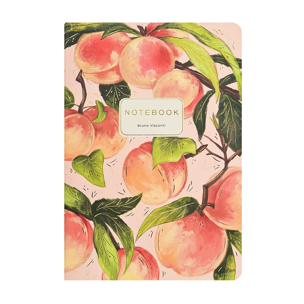 Тетрадь "Flora. Paradise. Персики", A5, 40 листов, клетка, розовый