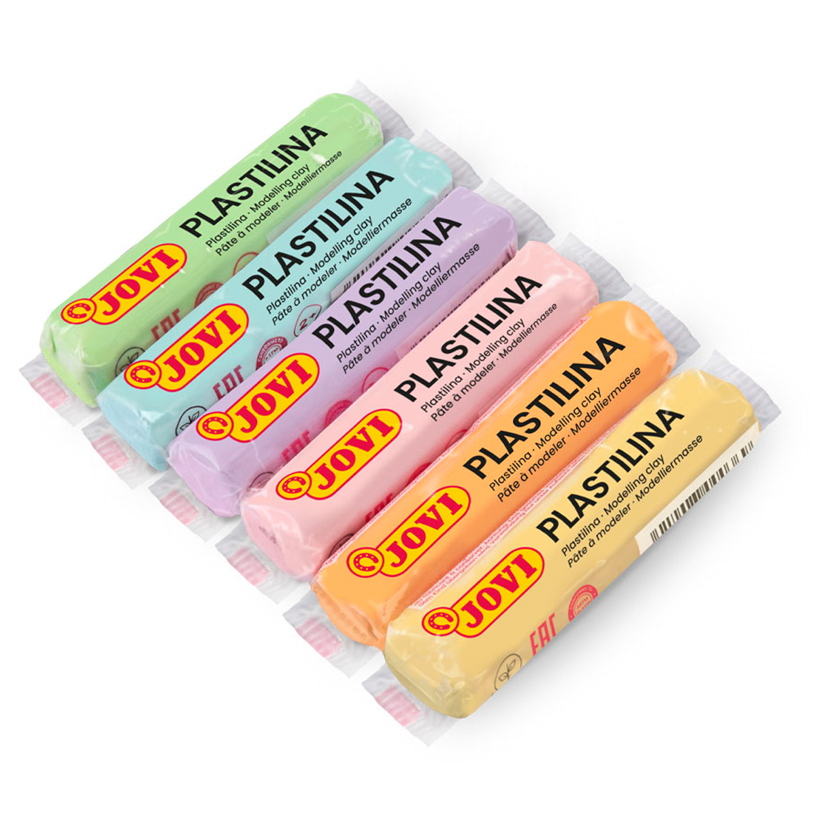Пластилин для детской лепки "JOVI", 6 цветов, пастель, растительный - 3
