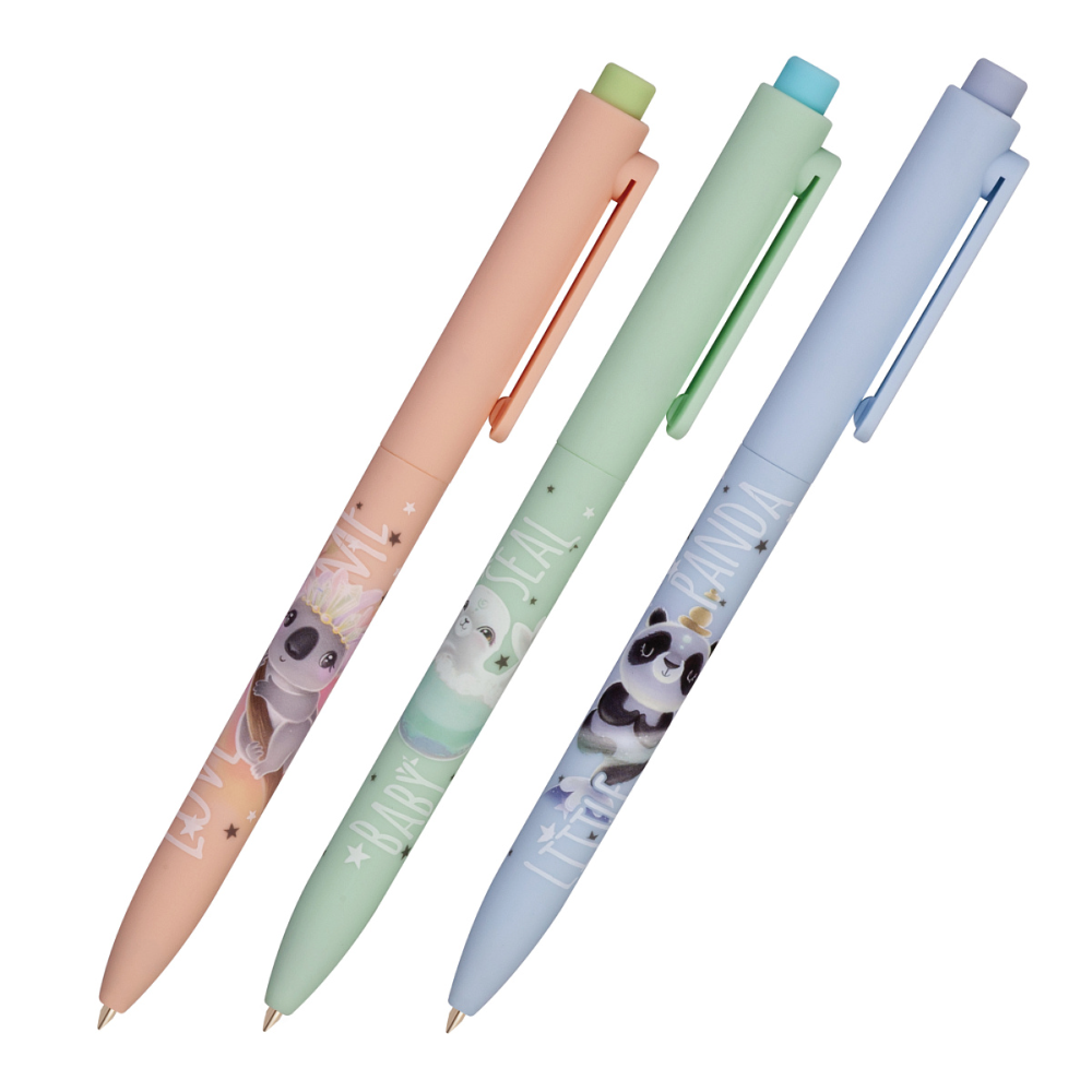 Ручка шариковая автоматическая "FunClick. Милота зашкаливает", 0.7 мм, ассорти, стерж. синий