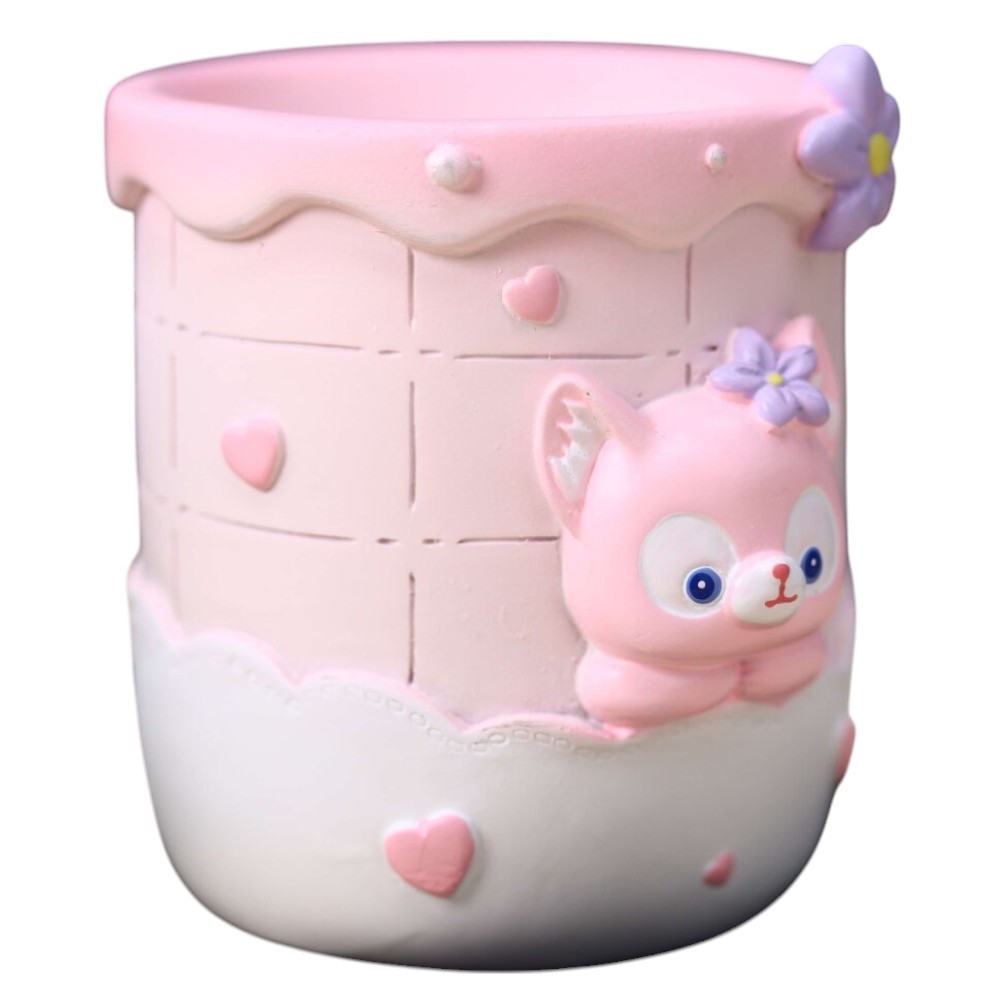 Подставка для канцелярских мелочей "Kitty", пластик, розовый - 2