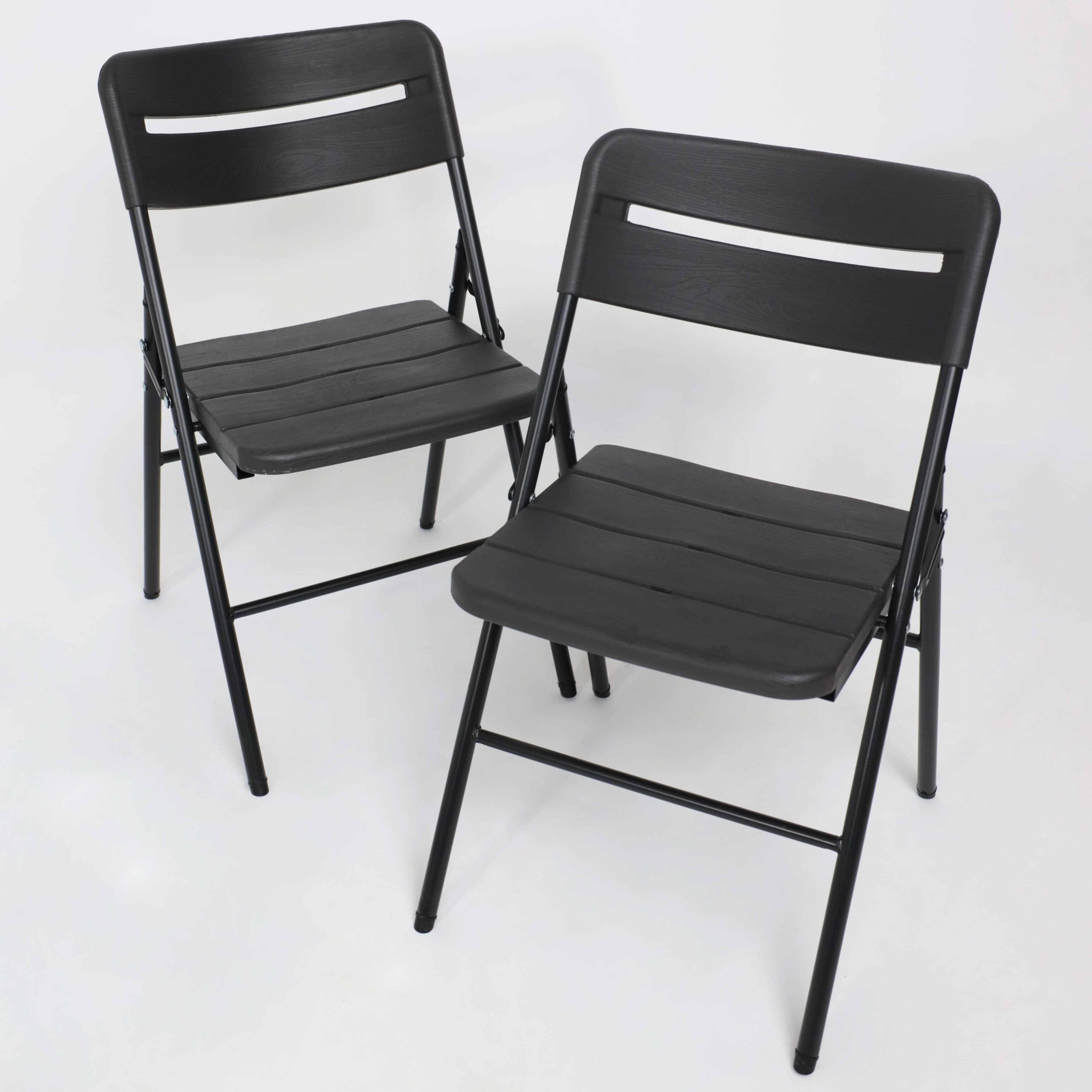 Стул складной, пластик, темно-серый - 13