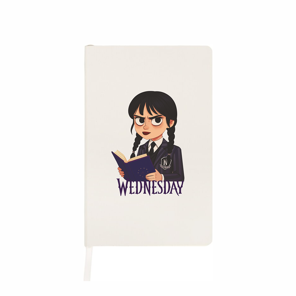 Блокнот в гибкой обложке «Wednesday», А5, белый
