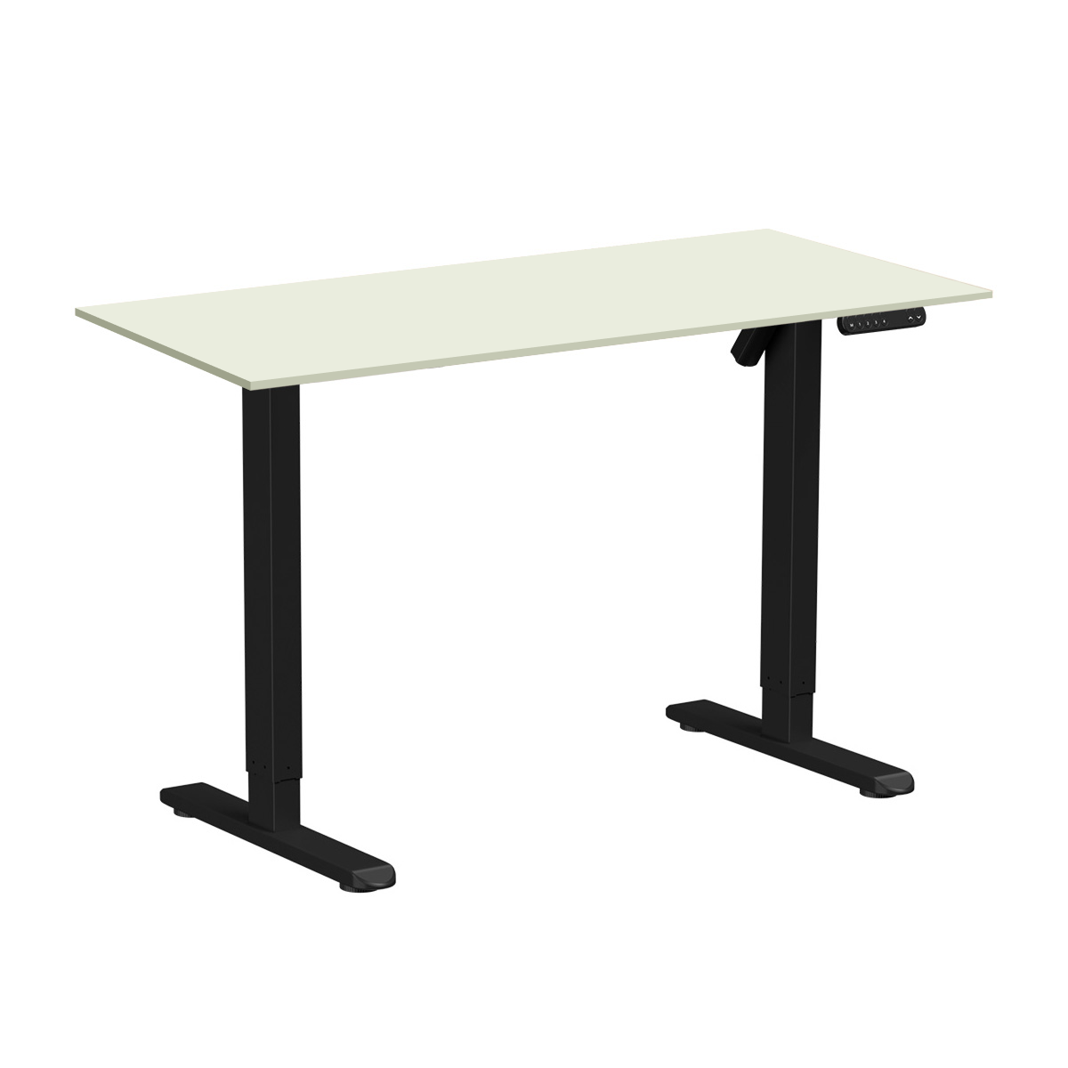 Стол с электроприводом WellDesk Basic 1200x675х18 черный/белый альпийский (9191456+9197776)