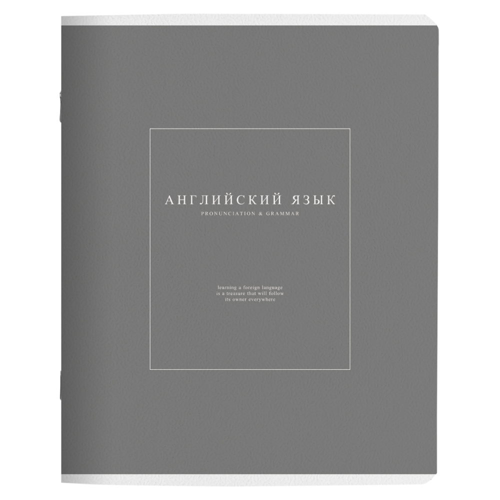 Тетрадь "Notes 2 английский язык", А5, 48 листов, темно-серый