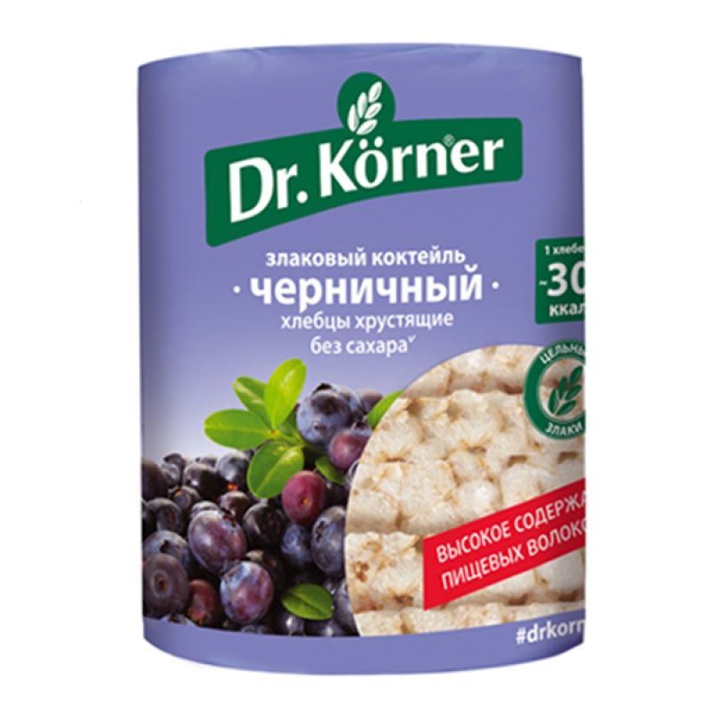 Хлебцы "Dr.Korner" со вкусом черники, 100 г