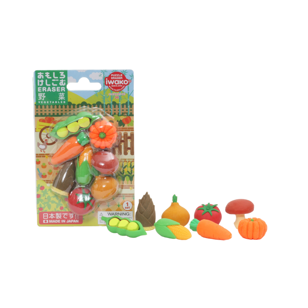 Набор ластиков "IWAKO Vegetables", блистер
