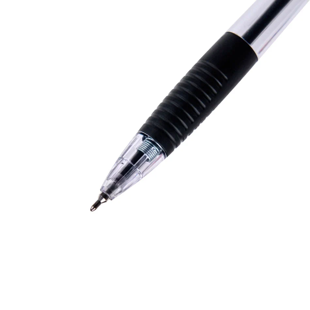 Ручка шариковая автоматическая Cello "Joy", 0.7 мм, прозрачный, стерж. черный - 3
